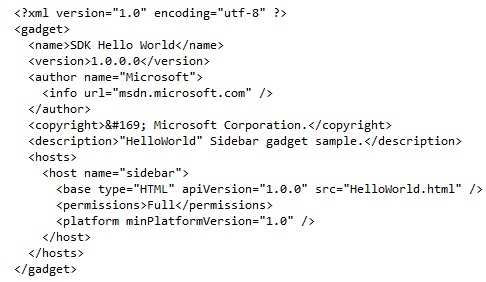 Code untuk menambahkan Gadget baru ke Sidebar Windows anda
